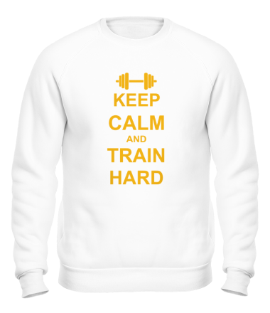 Толстовка без капюшона Keep calm and train hard