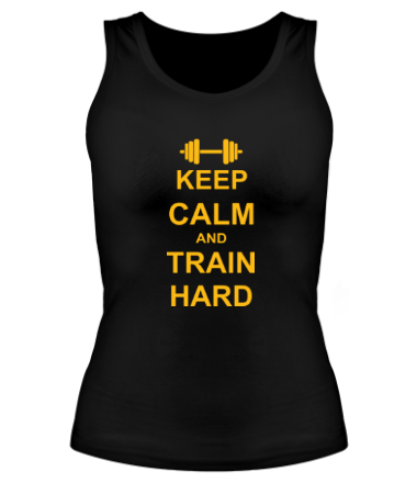 Женская майка борцовка Keep calm and train hard