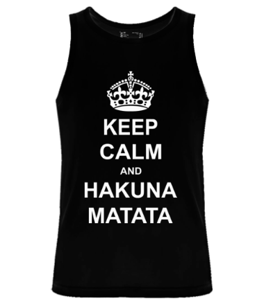 Мужская майка Keep calm and hakuna matata