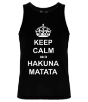 Мужская майка Keep calm and hakuna matata фото