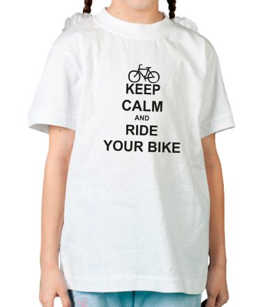 Детская футболка Keep calm and ride your bike