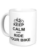 Кружка Keep calm and ride your bike фото