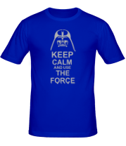 Мужская футболка Keep calm and use the force фото