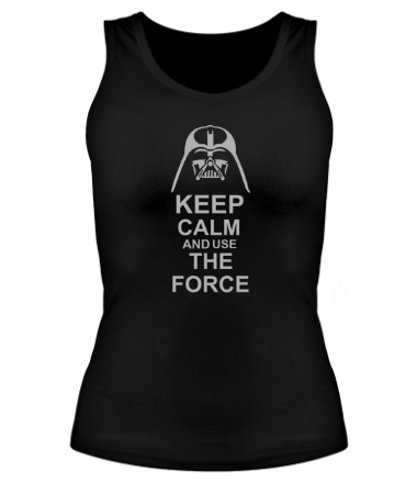 Женская майка борцовка Keep calm and use the force