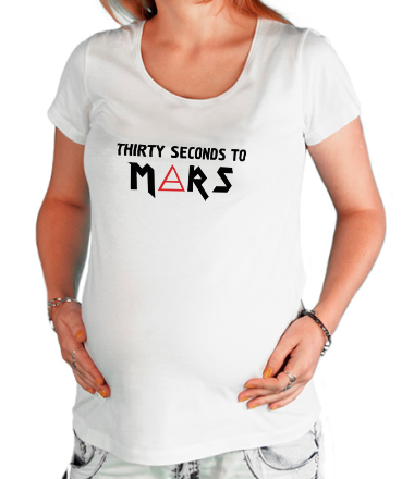 Футболка для беременных 30 Seconds To Mars (30 секунд до марса)