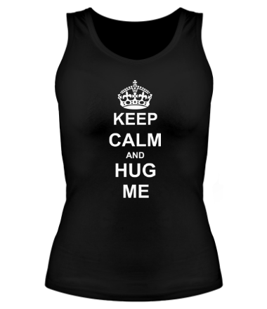 Женская майка борцовка Keep calm and hug me