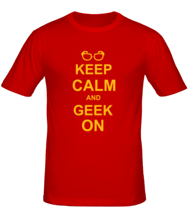 Мужская футболка Кeep calm and geek on