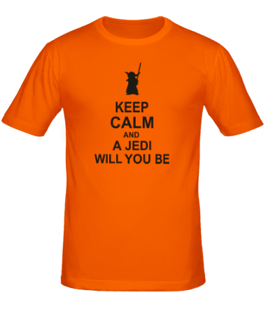 Мужская футболка Keep calm and a jedi will you be