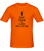 Мужская футболка Keep calm and a jedi will you be фото