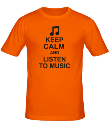 Мужская футболка Keep calm and listen to music