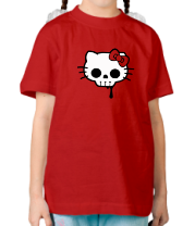 Детская футболка Китти череп фото