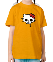 Детская футболка Китти череп