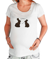 Футболка для беременных Шоколадные кролики фото