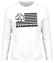 Мужская футболка длинный рукав Флаг Rammstein фото