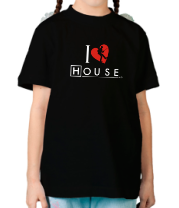 Детская футболка I Love House фото