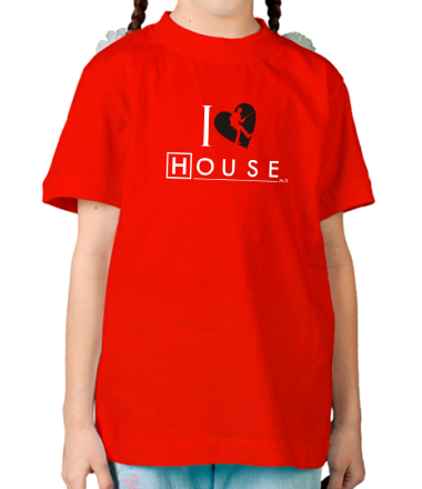 Детская футболка I Love House