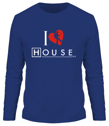 Мужская футболка длинный рукав I Love House