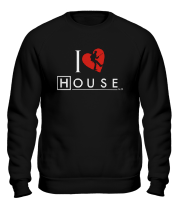 Толстовка без капюшона I Love House