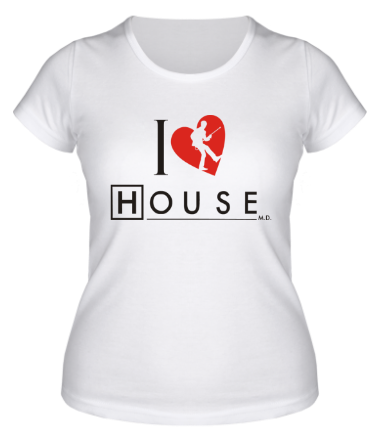 Женская футболка I Love House