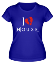 Женская футболка I Love House фото