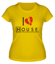 Женская футболка I Love House фото