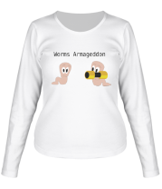 Женская футболка длинный рукав Worms armageddon фото