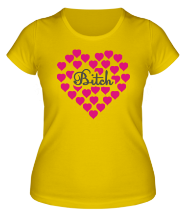 Женская футболка Bitch сердце
