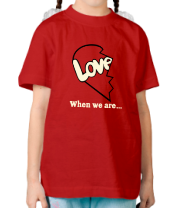Детская футболка Love is  парная фото