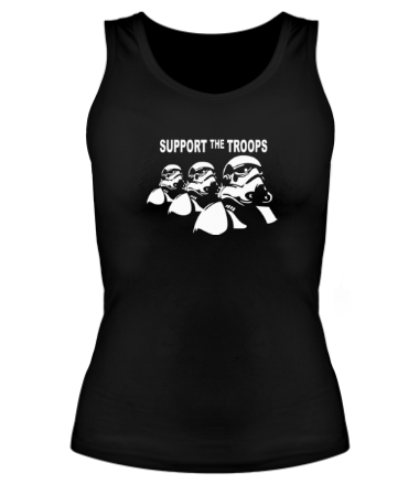 Женская майка борцовка support the troops