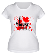 Женская футболка House music  фото
