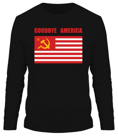 Мужская футболка длинный рукав Goodbye America