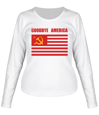 Женская футболка длинный рукав Goodbye America