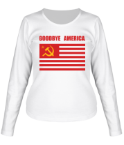 Женская футболка длинный рукав Goodbye America фото
