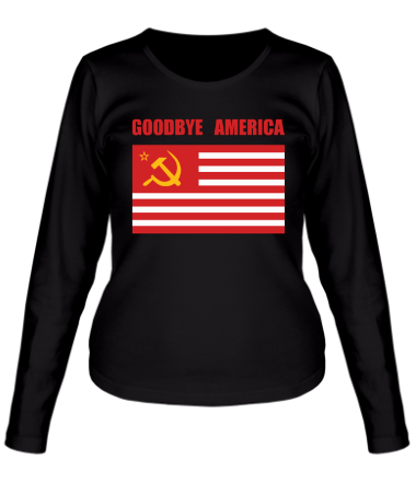 Женская футболка длинный рукав Goodbye America
