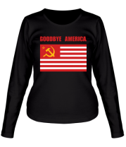 Женская футболка длинный рукав Goodbye America фото