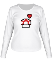 Женская футболка длинный рукав Влюбленный грибок из игры 