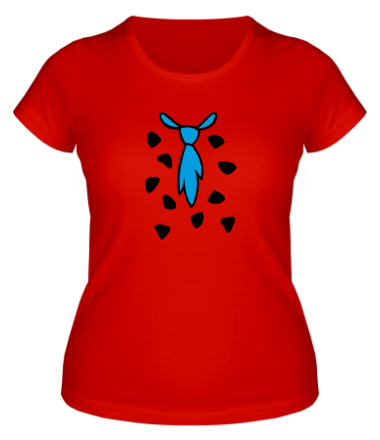Женская футболка Галстук из мультика флинстоун - Flintstones