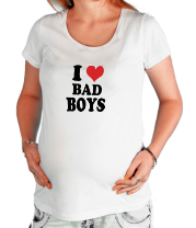 Футболка для беременных i love bad boys - я люблю плохих парней фото