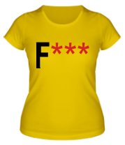 Женская футболка Fuck Снежинками фото