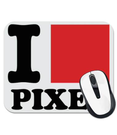 Коврик для мыши i love pixel - я люблю пиксили