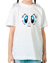 Детская футболка недовольный смайлик - глаза фото