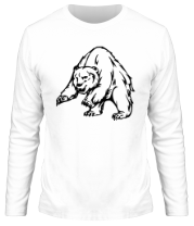 Мужская футболка длинный рукав Медведь фото