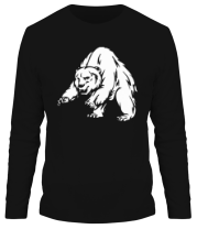 Мужская футболка длинный рукав Медведь фото