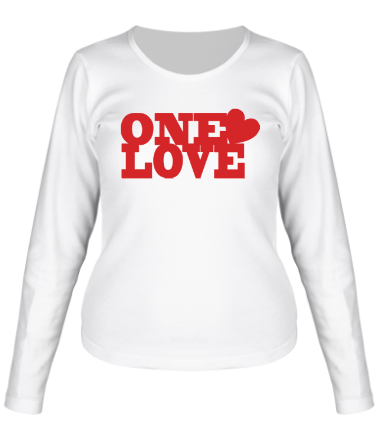 Женская футболка длинный рукав one love