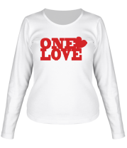 Женская футболка длинный рукав one love фото
