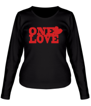Женская футболка длинный рукав one love фото
