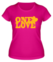 Женская футболка one love фото