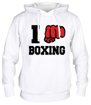 Толстовка худи i love boxing - я люблю бокс фото