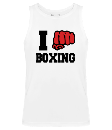 Мужская майка i love boxing - я люблю бокс