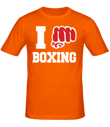 Мужская футболка i love boxing - я люблю бокс